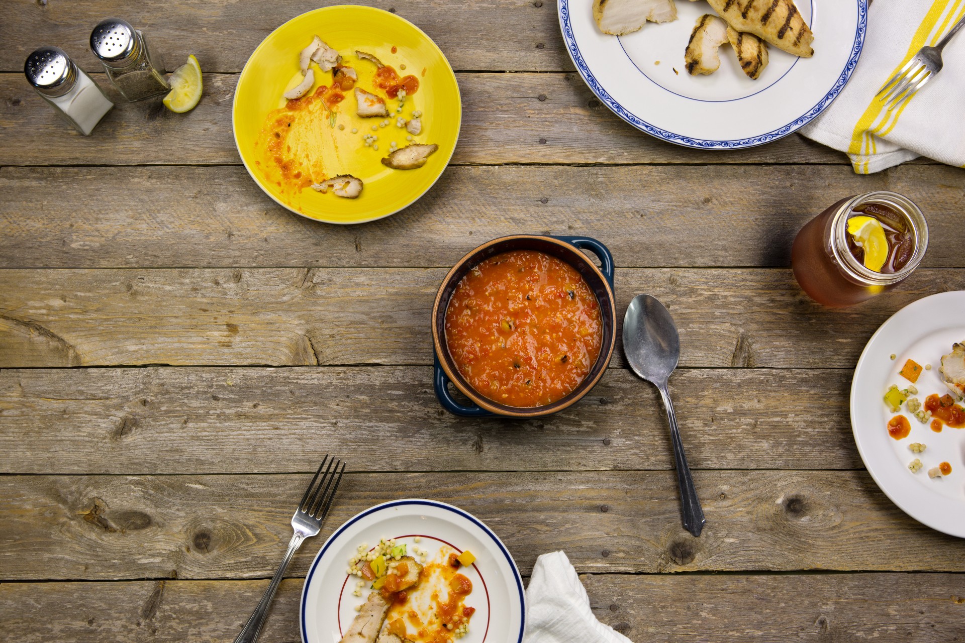 Fire Roasted Pepper Sauce with array of meals