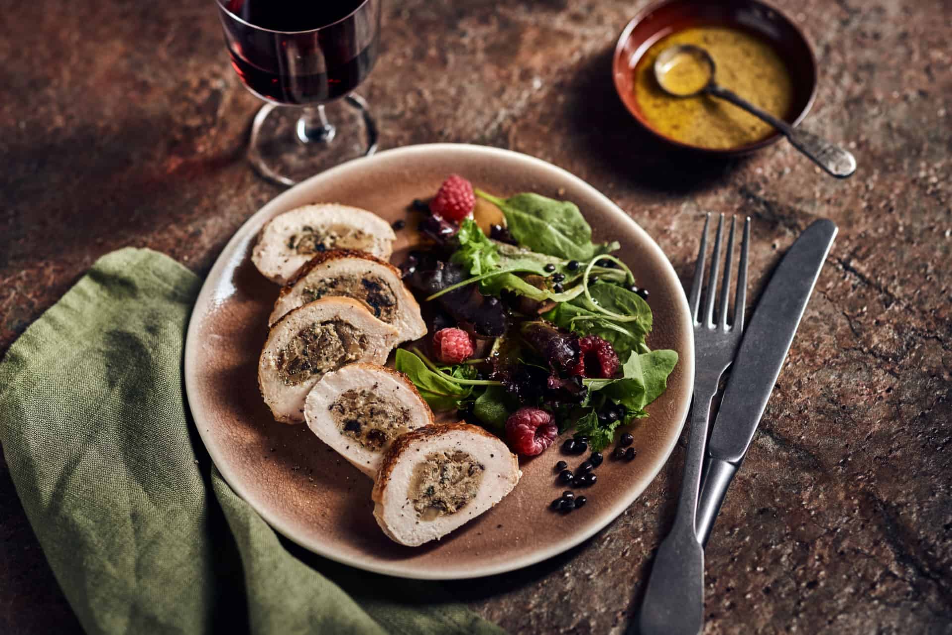 Stuffed Chicken with Mushroom and Ceps