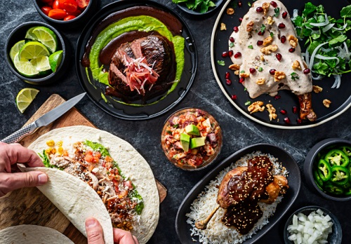 Different plated meals