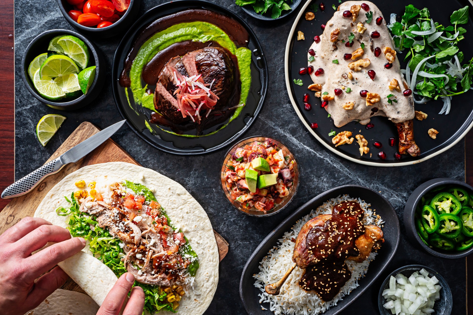 Different plated meals