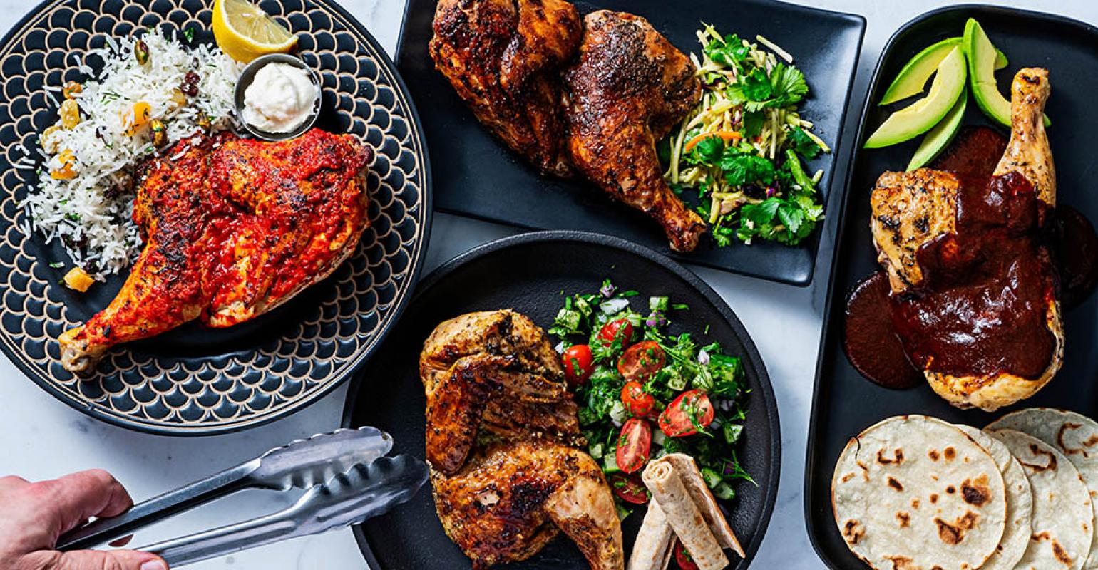 Multiple types of chicken